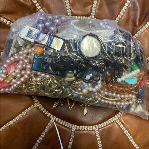UNTESTED 4+lbs jewelry lot from estate & thrift antique store AS IS c…